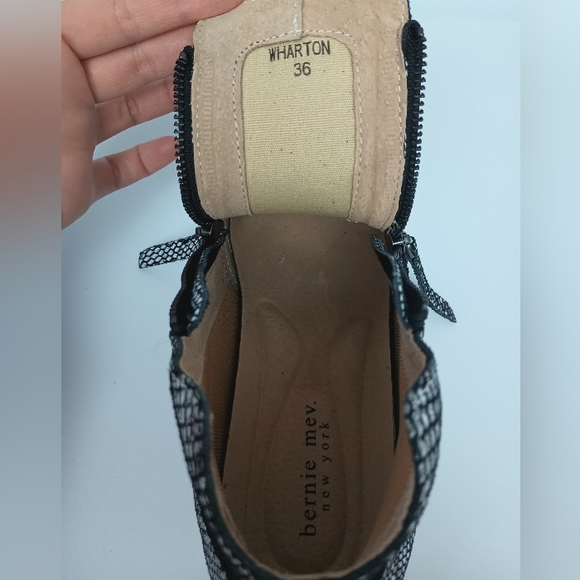 Bernie Mev dual-zip Boot WHARTON Leather Snakeskin-look Size 36 - Picture 10 of 14